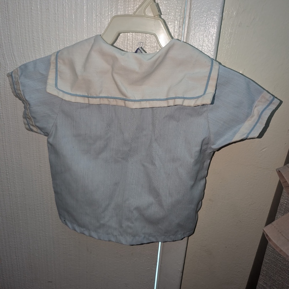 Charming Light Blue Kids Sailor Blouse